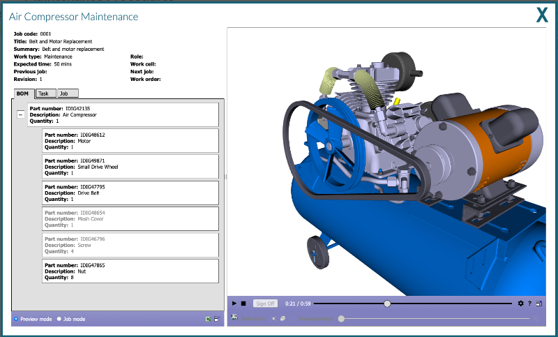 Air Compressor Spares maintenance 3D